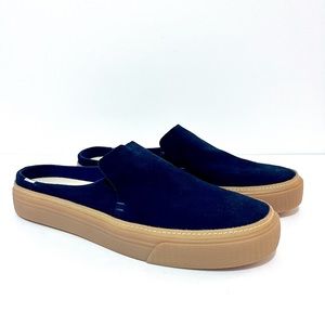 TOMS Navy Blue Suede Slip-on Slides - Like New Conditions - US 8.5 women’s